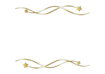 Classic Gold Text Frame, Isolated on White