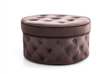 Storage ottoman isolate on white background, clipping path