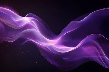 Dramatic Purple Smoke Movement on Black Abstract Background