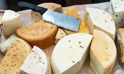 Cheese Wheels for Sale at the Counter