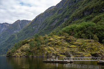 Fototapeta premium Wikingerdorf Gudvangen in Norwegen