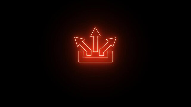 abstract download export  icon animated on black background
