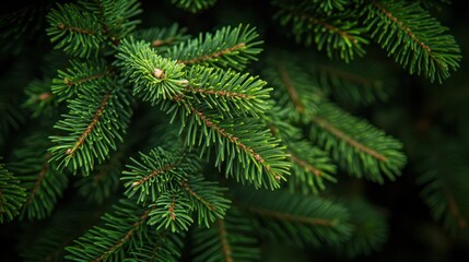 The Green Pine Tree Branches
