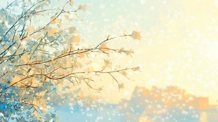 Fototapeta premium Whispers of Winter, Snowflakes