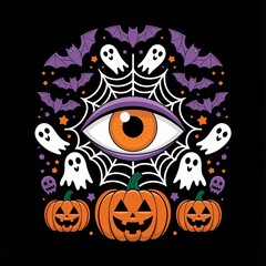 Obraz premium halloween t-shirt, spooky apparel, trick or treat shirt, haunted house clothing, pumpkin tee, ghost t-shirt, scary costume shirt, witchy top, horror fashion, festive clothing, creepy outfit, seasonal 