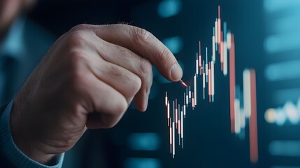 Detailed graph visualization representing the market crash and economic downturn during a global financial crisis  The graph depicts the decline and collapse of the market investment