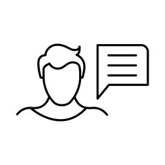 Customer Feedback Line Icon. Digital Marketing Icon Editable Stroke Vector Illustration