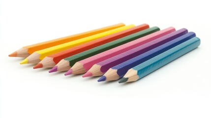 Fototapeta premium These colorful pencils are perfect for drawing characters, shapes, and objects. They come in a variety of colors and are perfect for 3D artwork.
