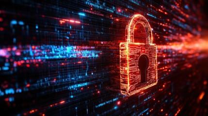 Fototapeta premium Digital Security Lock