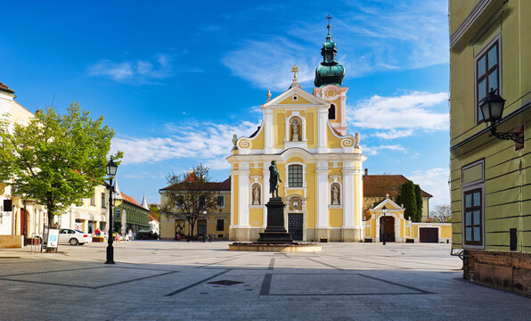Gyor - The Carmelite Church of the city. Hungary