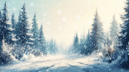Fototapeta premium Silent Forest, Snowflakes