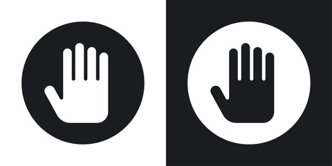 Stop icons. solid style vector