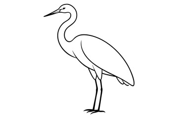 Obraz premium heron on a white background