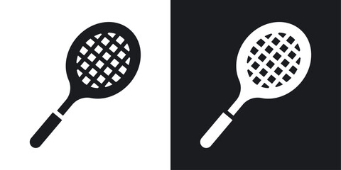 Racket icons. solid style vector