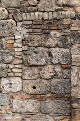Abstract detailed rendering of old brick and stone wall