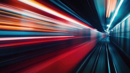 High-speed train, close-up of train zooming past.