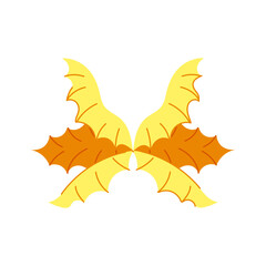 enchanted fairy wings cartoon. gossamer translucent, iridescent whimsical, flutter pixie enchanted fairy wings sign. isolated symbol vector illustration