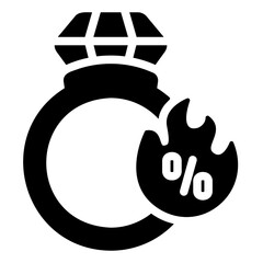 wedding ring Solid icon