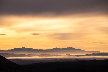 sunrise over the mountains