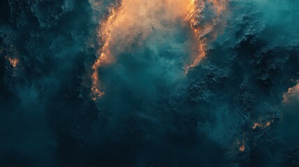 Obraz premium Dramatic Storm Clouds Over Powerful Ocean Waves