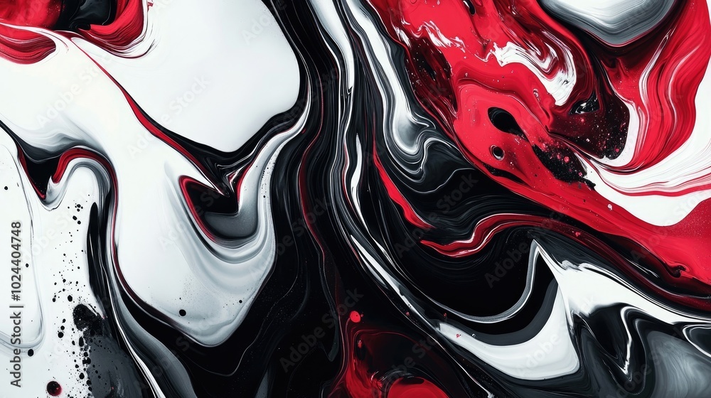 Poster black red and white abstract background design