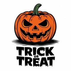 Trick or treat, Halloween, pumpkin, t-shirt, vector, spooky, costume, horror, scary, fall, party, witch, jack-o-lantern, candy, creepy, haunted, October, autumn, ghosts, bats, skeleton, ghouls