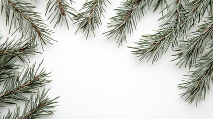 Obraz premium The Green Pine Branches Arrangement