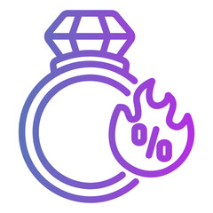wedding ring Gradient icon