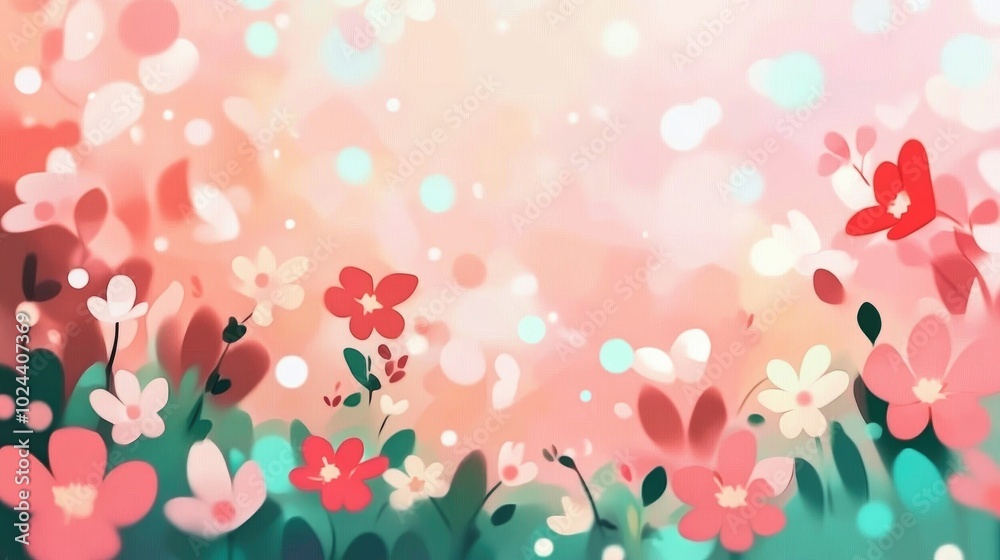 Poster blurred bokeh background