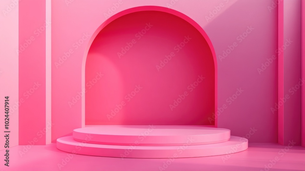 Aufkleber 3D background featuring a minimal podium scene for product display
