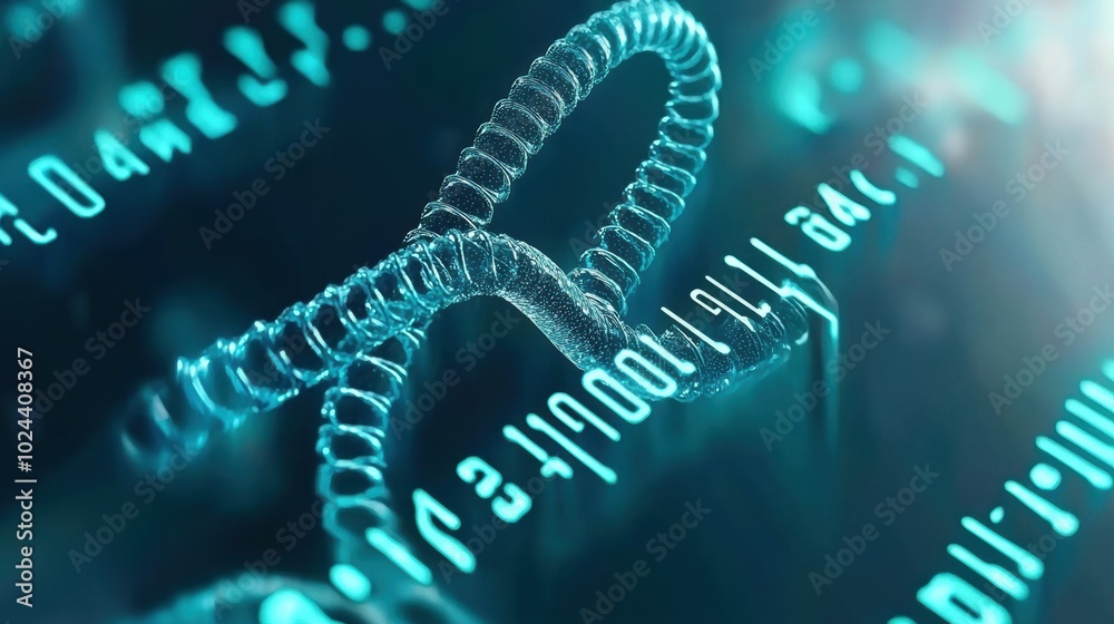 Poster abstract pattern of digital data with spiral design