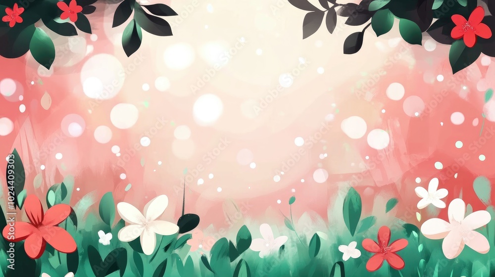 Poster blurred bokeh background