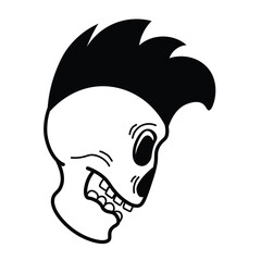 Punk Skull Illustration