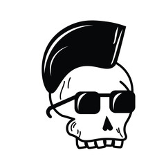 Punk Skull Illustration