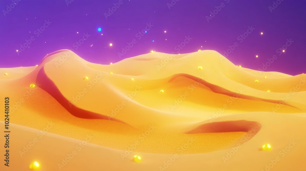 Poster close up of beach sand featuring unique shades of golden grains and a softly lit tan dune surface id