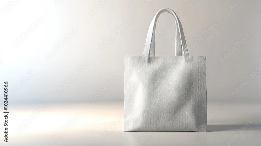 Poster Blank tote bag mockup design displayed on a white background featuring 3D rendering and illustration