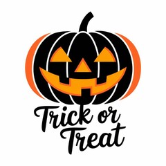 Halloween, Trick or Treat, pumpkin, spooky, t-shirt, vector, scary, October, fall, holiday, costume, decoration, horror, jack-o'-lantern, orange, kids, candy, festive, autumn, funny, haunted, night