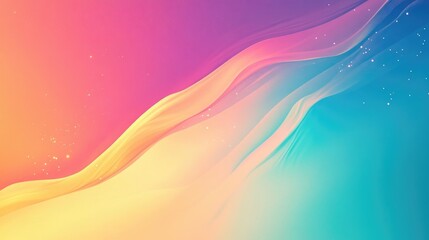 Abstract Painterly Grainy Pastel Rainbow Gradient Background In Retro Synthwave Style Bright Spectrum Halftone Neon Colors Texture For Graphic Art Banner Header Design