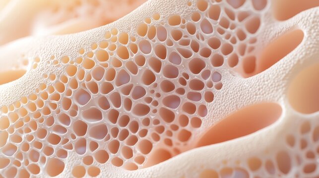 A magnified 3D rendering of skin layers, showing the epidermis with dead skin cells on the surface and the underlying dermal layer rich in collagen and elastin fibers.