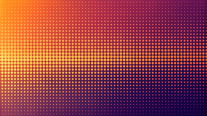 Dots halftone orange, purple color pattern gradient texture with technology digital background. Dots pop art style.