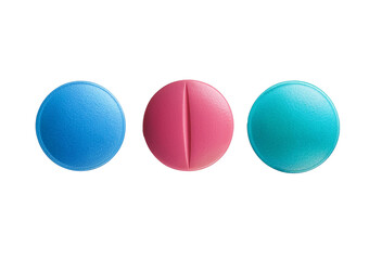 Collection Pill isolated on transparent or white background