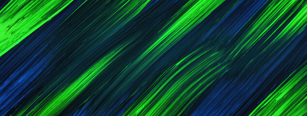 Abstract art background navy blue and green colors. Watercolor painting with black strokes and splash.