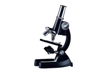 Small Microscope isolated on transparent or white background