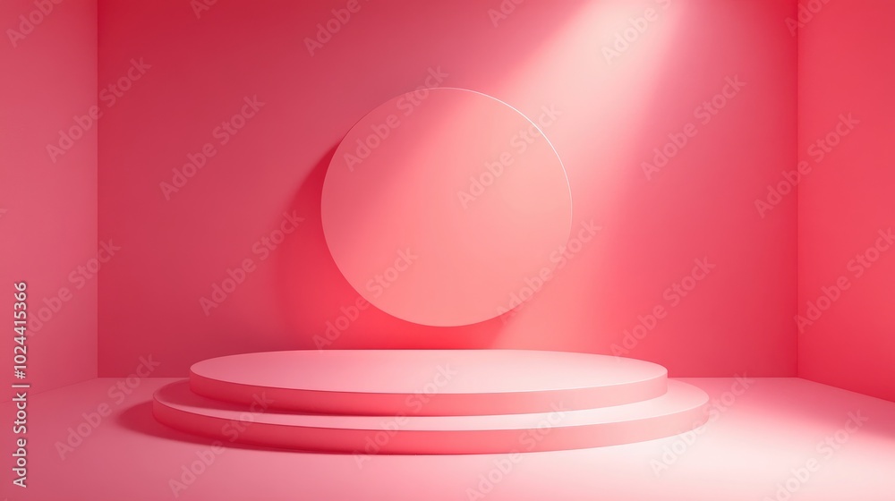 Aufkleber Abstract background featuring a geometric shape podium designed for product display 3D rendering