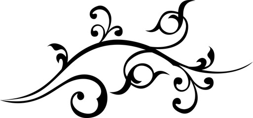Swirl Floral Line Art Ornament