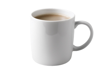 White coffee cup mockup isolated on transparent or white background