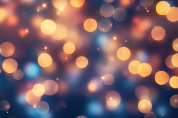 Obraz premium Warm bokeh lights background with soft glowing orbs