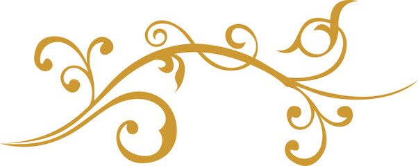 Swirl Floral Gold Ornament