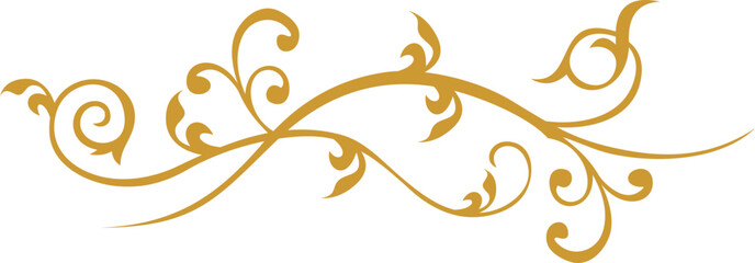 Swirl Floral Gold Ornament