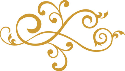 Swirl Floral Gold Ornament